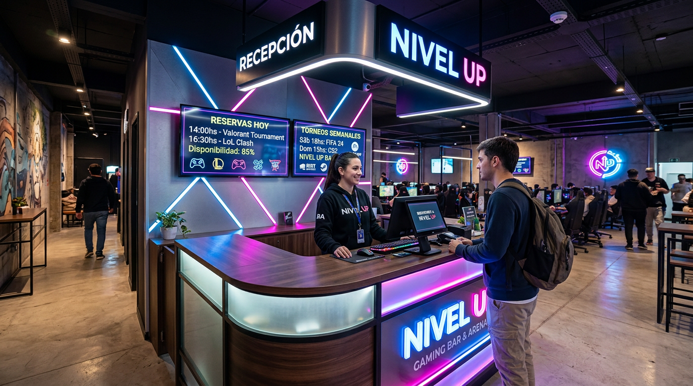 Recepción del gaming center NexoGaming Buenos Aires